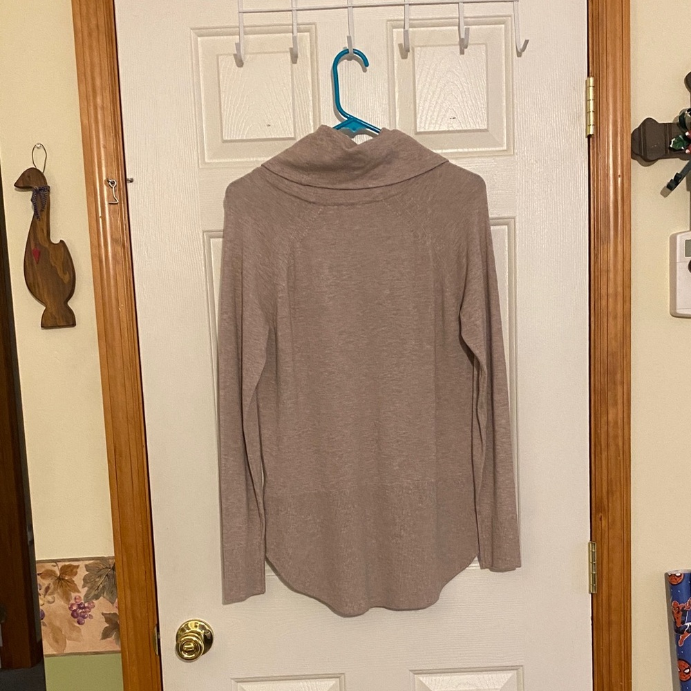 Cyrus Taupe Cowl Neck Sweater - Picture 6 of 6